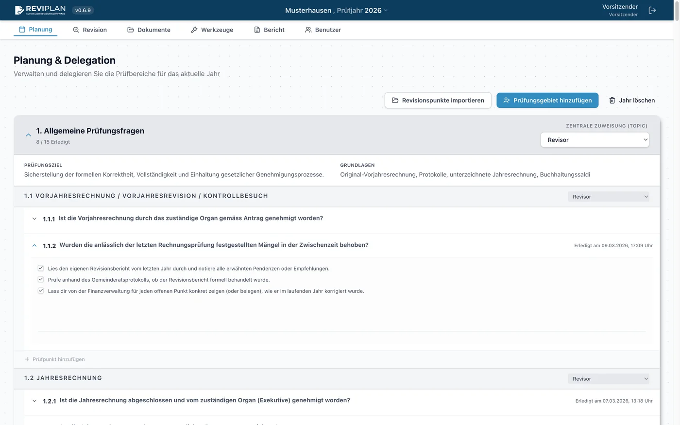 Zentrale Planung & Delegation